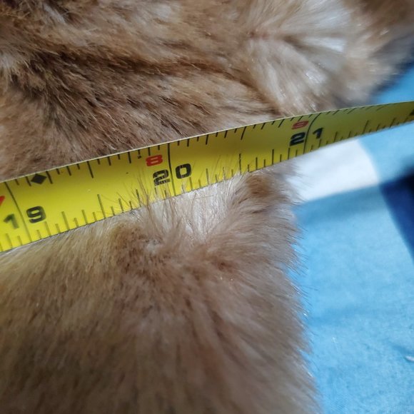 Dubrowsky & Joseph Tissavel France Light Brown Faux Button Up Fur Coat - Picture 8 of 9